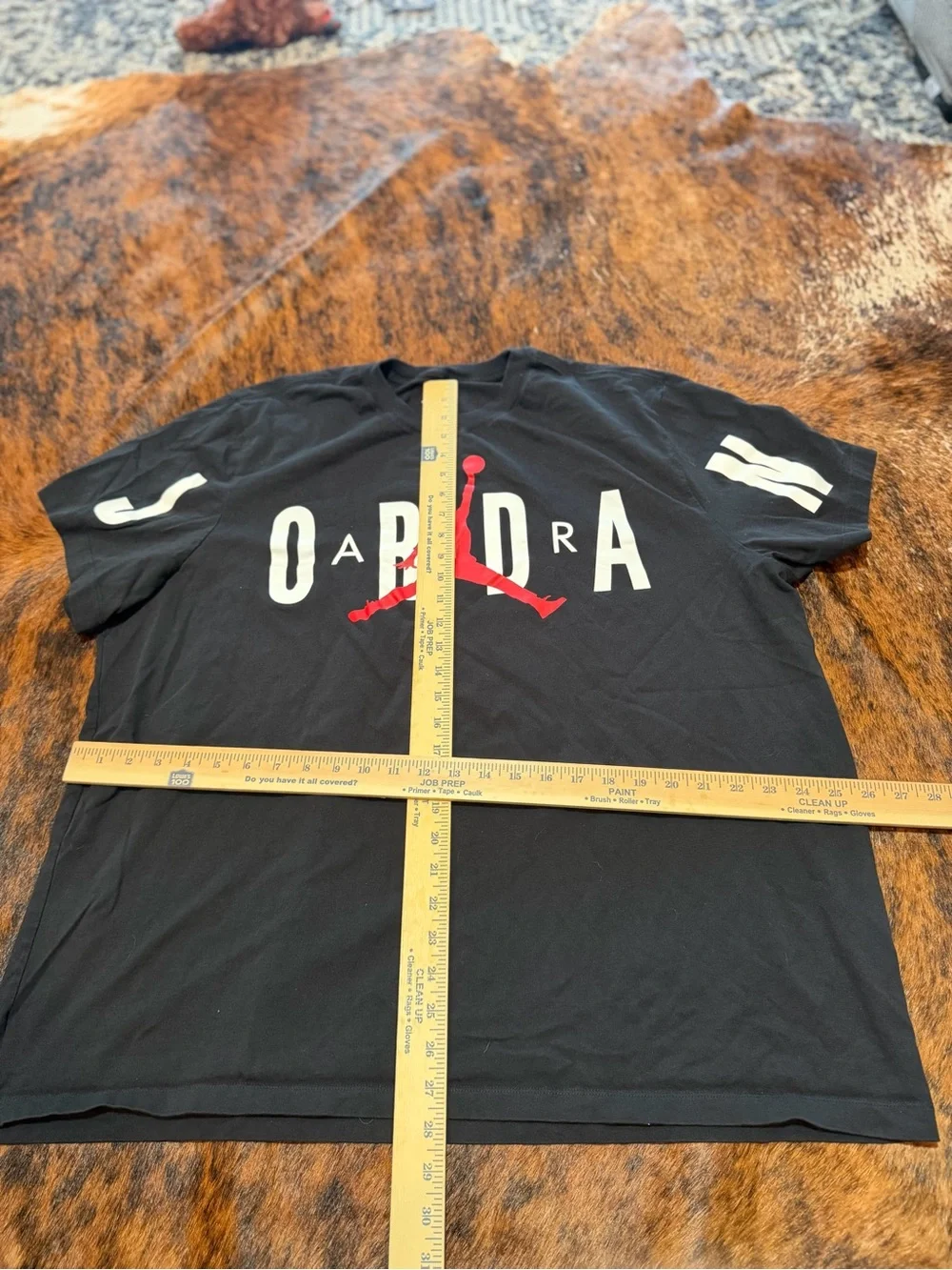 Nike Air Jordan Jumpman Stretched Logo T-Shirt Men's XXXL Black Red White 3XL